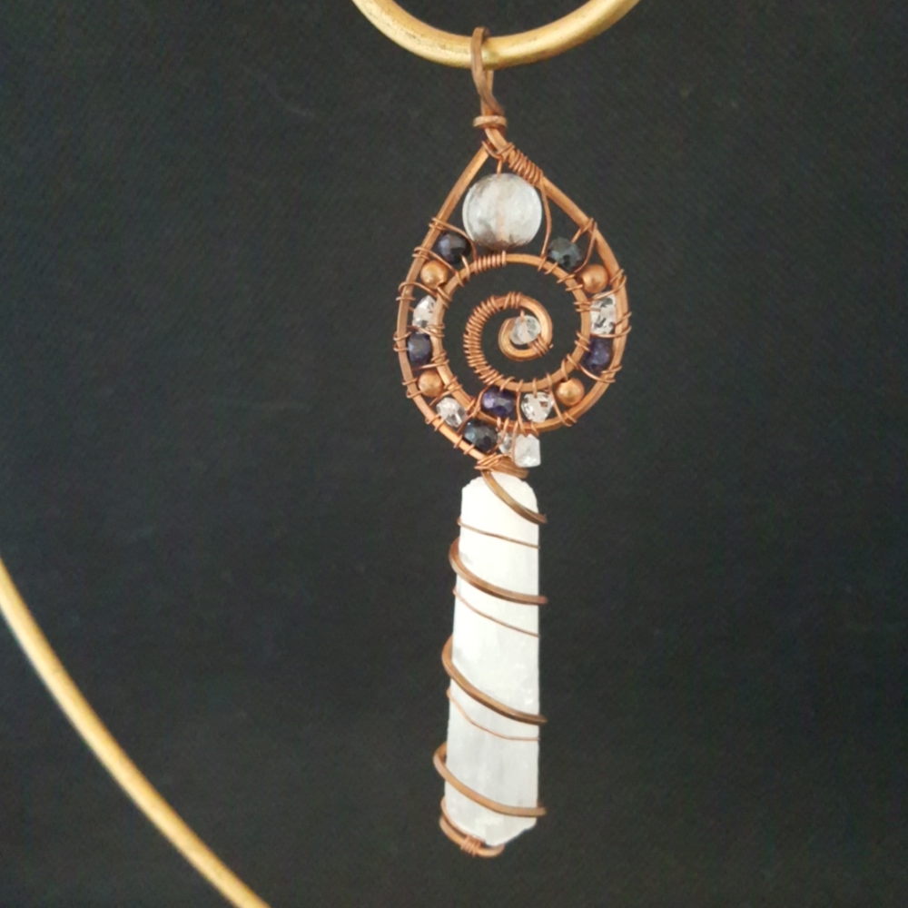 Sacred Spiral Scolecite Wand